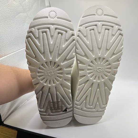 NWT Ugg Neumel Chopd Boots Chukka Shoes White Black Wool Fur Mens Size 11 - Picture 6 of 15